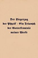 Cover "Der Siegeszug der Physik - Ein Triumph der Gotterkenntnis meiner Werke" Mathilde Ludendorff